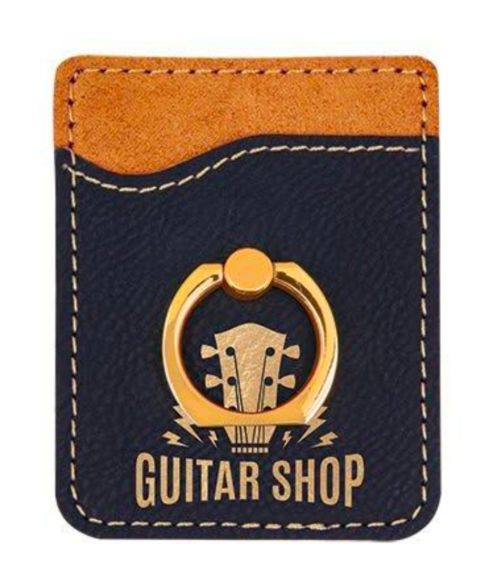 Personalized Leatherette Phone Wallet with Ring